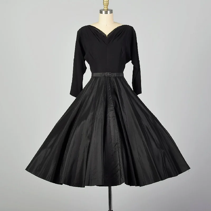 Medium 1960s Black Party Dress Tunics Solid Classic