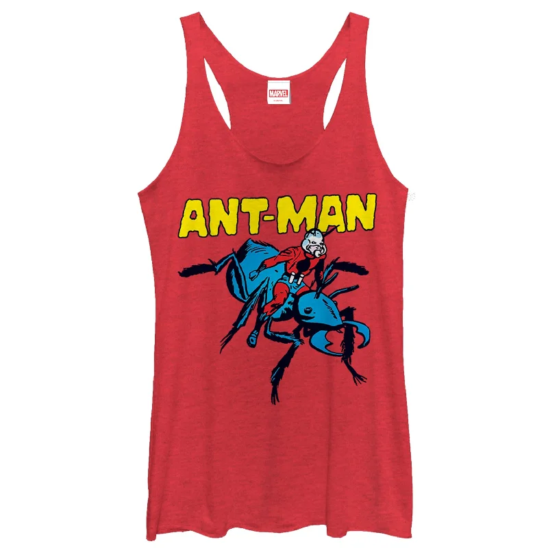 Women's Marvel Ant-Man Vintage Ant Rider Cartoon Racerback Tank Top yoga tank top