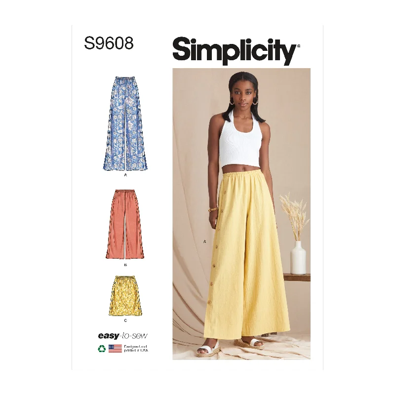 Simplicity Pattern SS9608 Misses' Pants and Skirt Trendy Printed Leggings