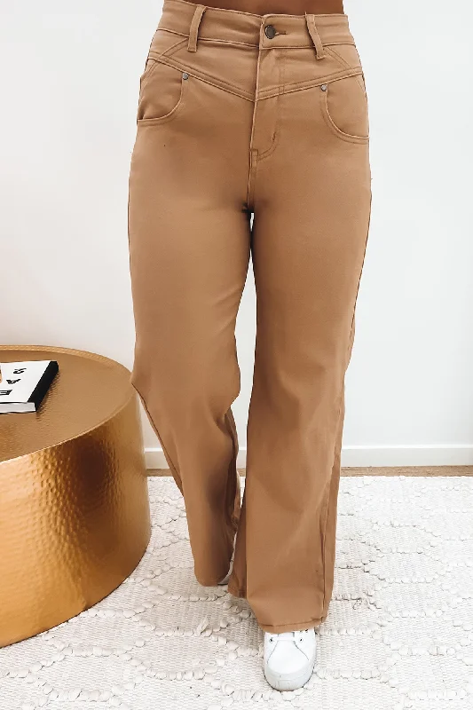 Brock Pant Sand Elegant Trouser Pants