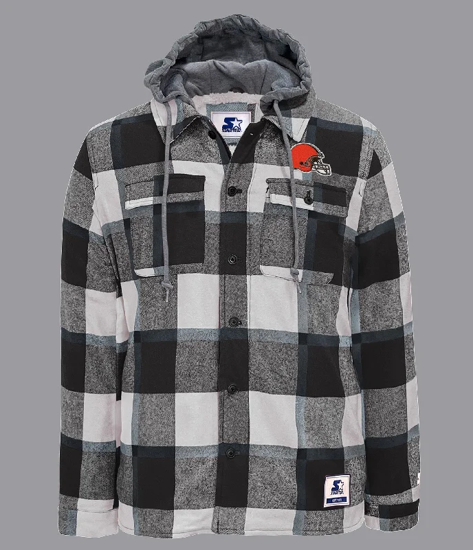 Cleveland Browns The Big Joe Sherpa Lined Plaid Jacket Nylon Jacket Polyester Jacket Spandex Jacket
