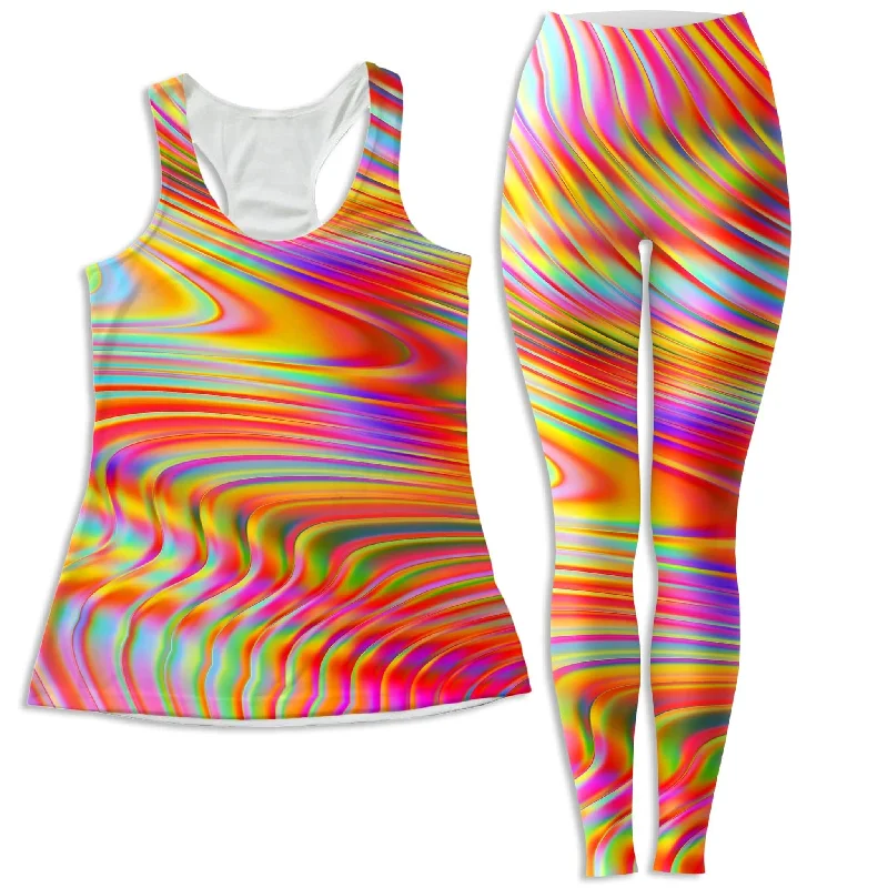 Afternoon Delight Women's Tank and Leggings Combo lime green tank