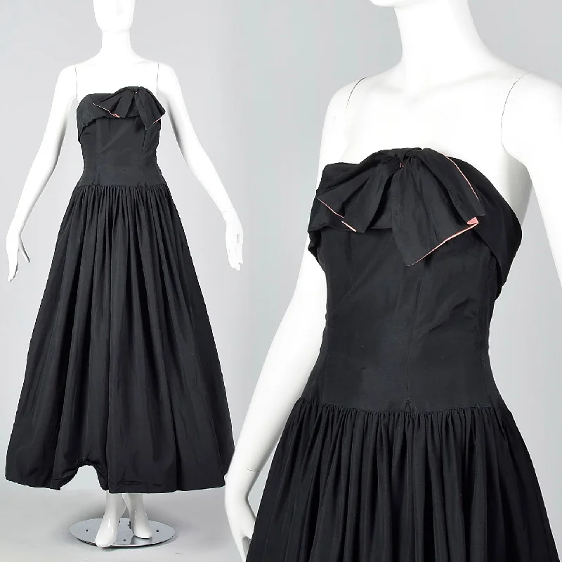 1940s Strapless Black Party Dress Tunics Hiking breathable