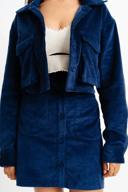 Blue Corduroy Skirt leather skirt bold