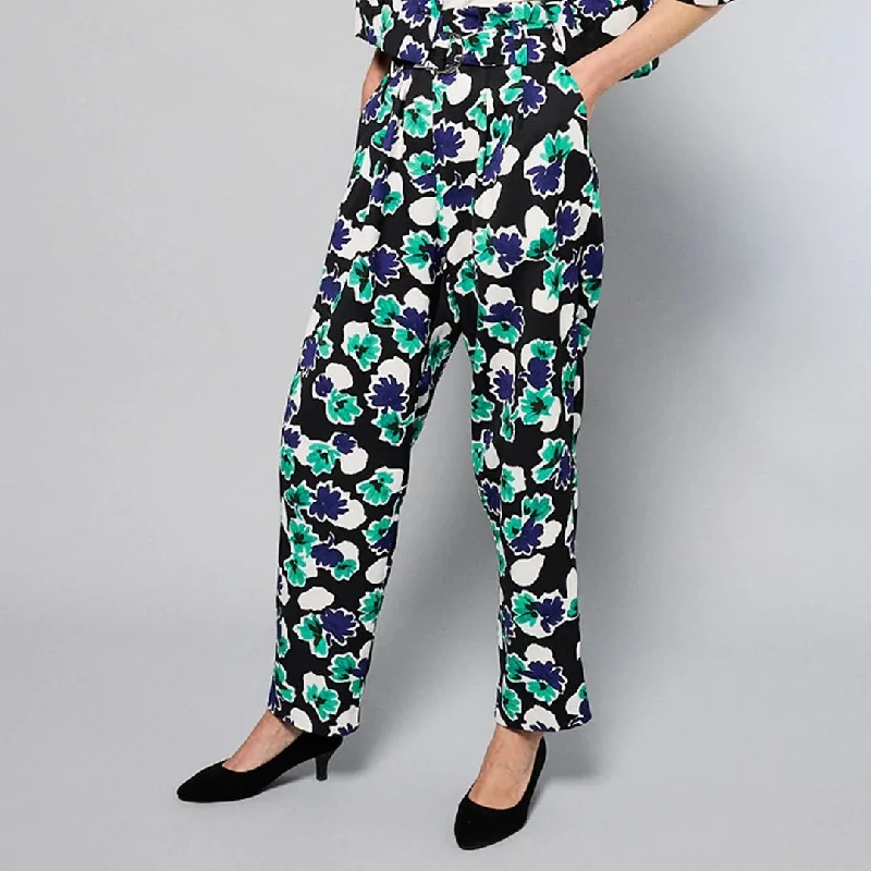 Paperbag Floral Printed Pants Floral Printed Pants Casual Skinny Fit Pants