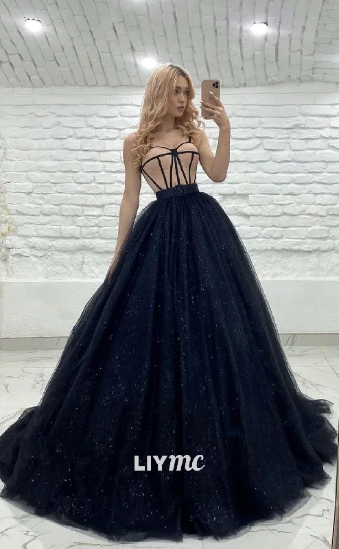LP630 - A Line Sweetheart Satin Tulle Long Prom Party Dress With Sweep Train Tunics Stylish modern LP630 - A Line Sweetheart Satin Tulle Long Prom Party Dress With Sweep Train Tunics Stylish modern
