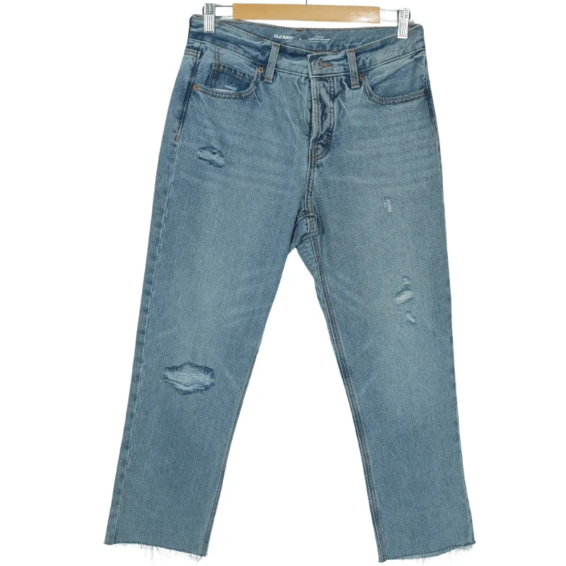 OLD NAVY - High rise Distressed denim pants Formal Stretch Pants