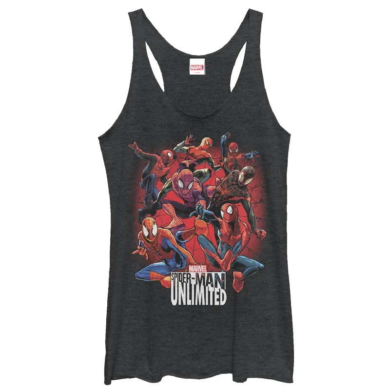 Women's Marvel Spider-Man Unlimited Versions Racerback Tank Top strapless tank top