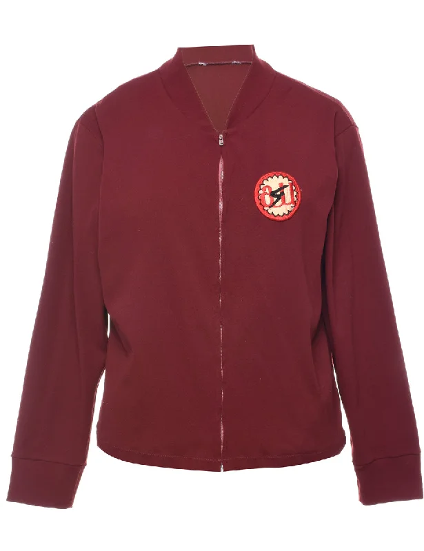 Zip Front Jacket - M Front Pockets Side Pockets Patch Pockets