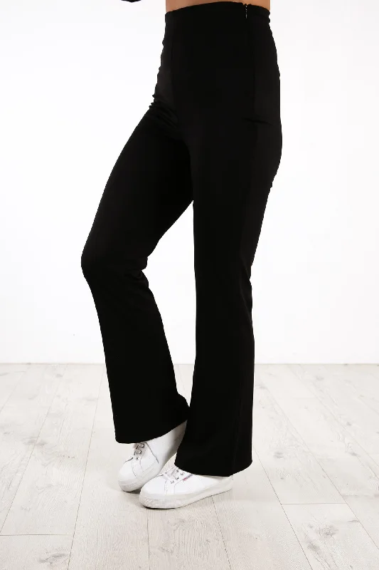 Casey Pants Black Warm Wool Trousers