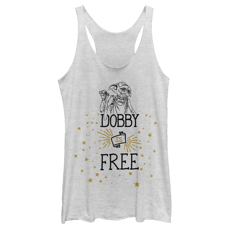 Women's Harry Potter Dobby is Free Racerback Tank Top comfortable tank top