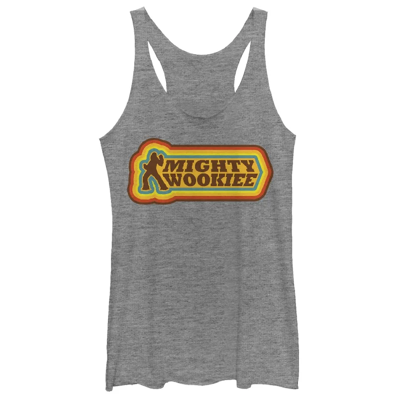 Women's Solo: A Star Wars Story Retro Mighty Wookiee Racerback Tank Top trendy tank top Women's Solo: A Star Wars Story Retro Mighty Wookiee Racerback Tank Top trendy tank top