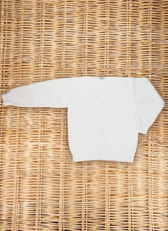 Pure Cotton V Cardigan Transparent Opaque Sheer