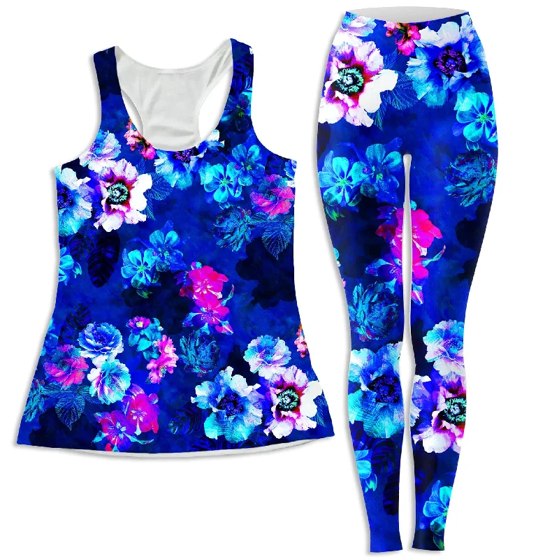 Enchanted Flora Women's Tank and Leggings Combo floral tank top