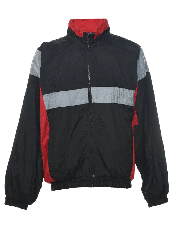 Black Nylon Jacket - L Insulated Jacket Fitted Jacket Loose Jacket
