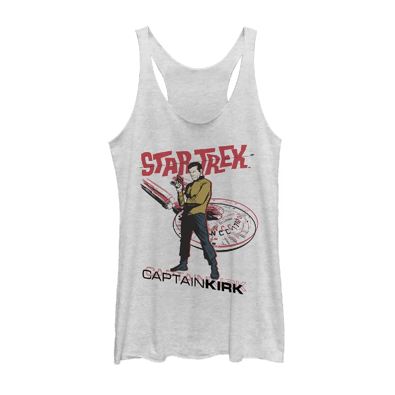 Women's Star Trek: The Original Series Groovy Captain Kirk Pose Racerback Tank Top teal tank top Women's Star Trek: The Original Series Groovy Captain Kirk Pose Racerback Tank Top teal tank top
