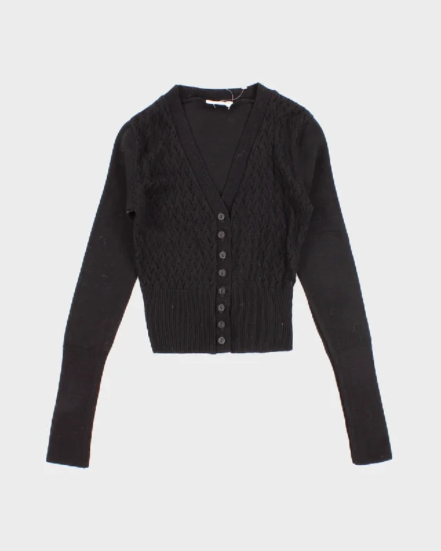 00s Preppy Susy Shier Knit Cardigan - S Stretchy Elastic Breathable