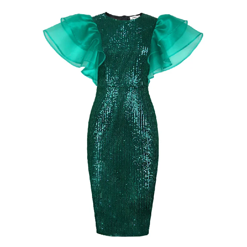 Sexy See Through Green Evening Party Dresses Tunics Trousers formal