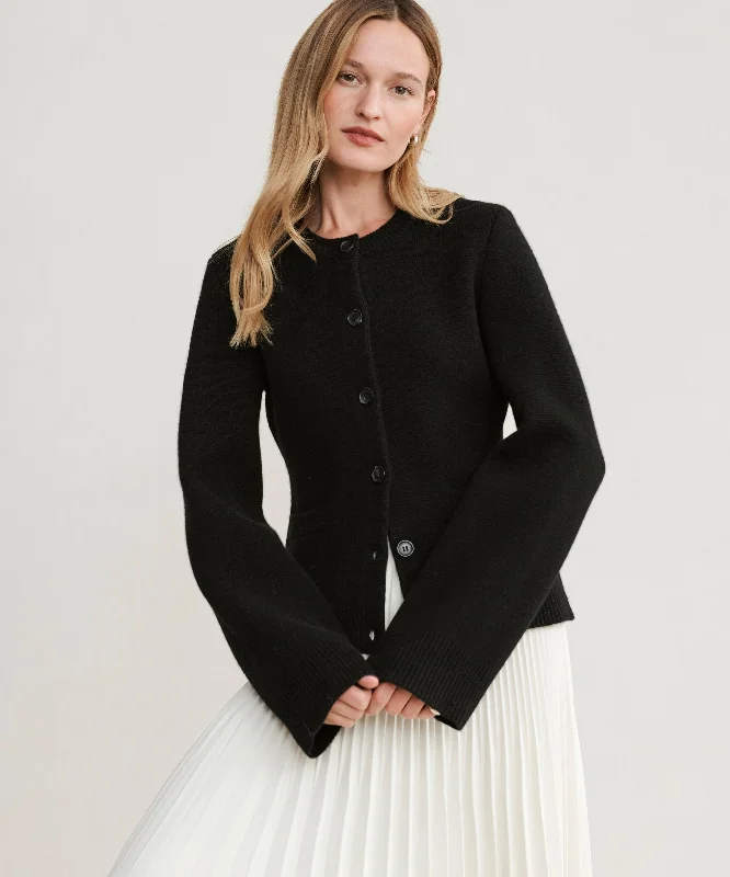 Cooper Cardigan Solid Color Striped Floral Print