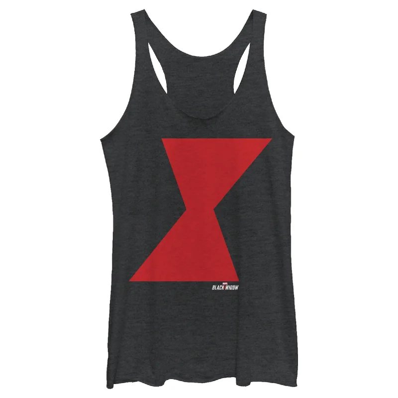 Women's Marvel Black Widow Bold Hourglass Racerback Tank Top vibrant tank top