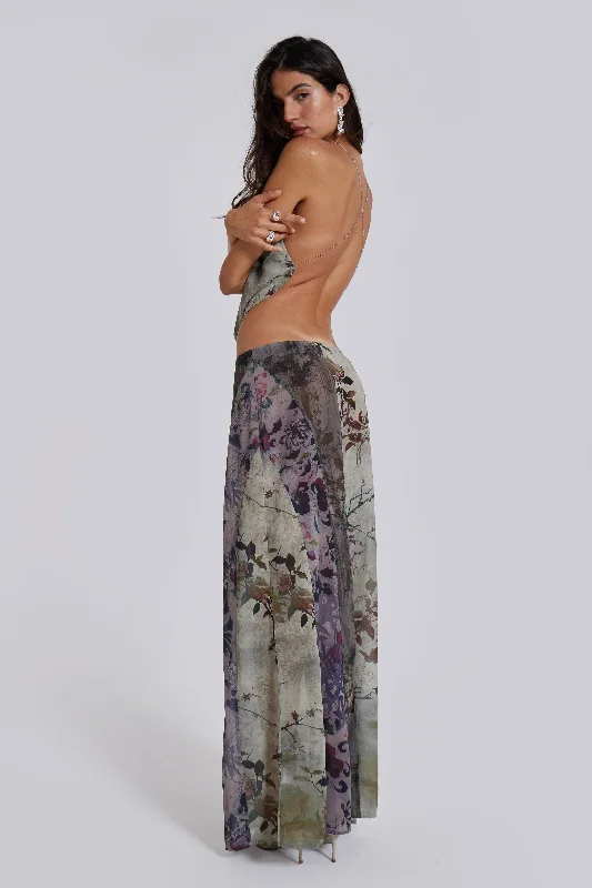 Asteria Panelled Maxi Skirt spandex blend skirt