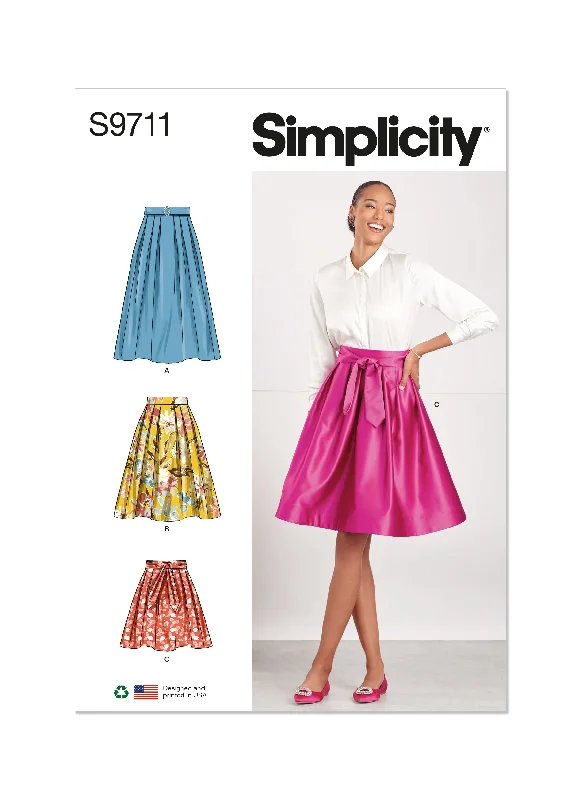 Simplicity Pattern S9711 Misses Skirt/Pants Stylish Casual Pants