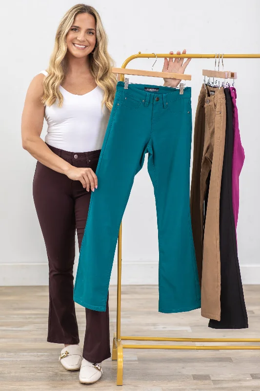 YMI Hyperstretch Mid Rise Bootcut Pants Fashionable Track Pants