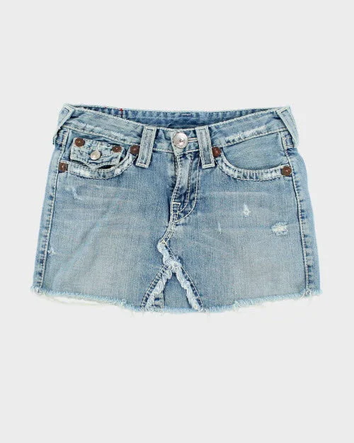 Y2k 00s True Religion Denim Mini Skirt - XS wrap skirt elegant