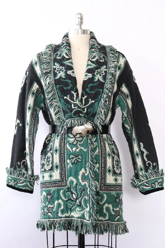 Baroque Bohemian Blanket Jacket XS-M/L Snapped Jacket Toggled Jacket Drawstring Jacket Baroque Bohemian Blanket Jacket XS-M/L Snapped Jacket Toggled Jacket Drawstring Jacket