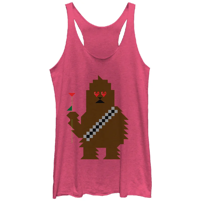 Women's Star Wars Valentine's Day Chewbacca Racerback Tank Top cropped tank top