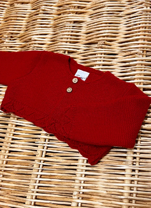 Cropped Pure Wool Cardigan Notch Collar Peter Pan Collar Cowl Neck