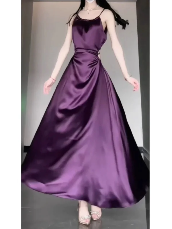 Cinessd Sexy Sheath Spaghetti Straps Grape Satin Birthday Dresses Night Party Dress SD1156 Tunics Fashionable trendy Cinessd Sexy Sheath Spaghetti Straps Grape Satin Birthday Dresses Night Party Dress SD1156 Tunics Fashionable trendy