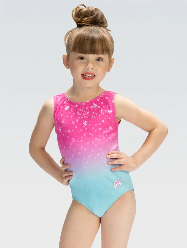 GKids Frosty Flurry Tank Leotard teal tank top