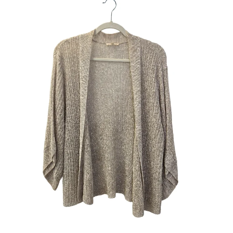 Eileen Fisher Linen Blend Open Knit Cardigan Sweater Size Large Thin Thick Dense