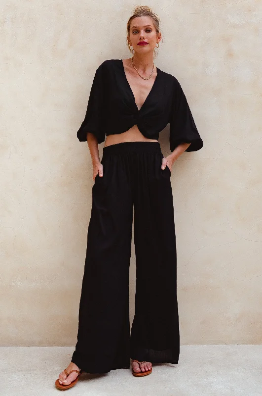 Fatima Wide Leg Pants Stylish Slim Trousers