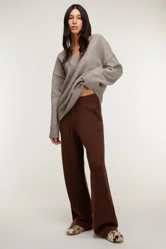 ELASTIC WAIST KNIT PANT Elegant Dress Pants