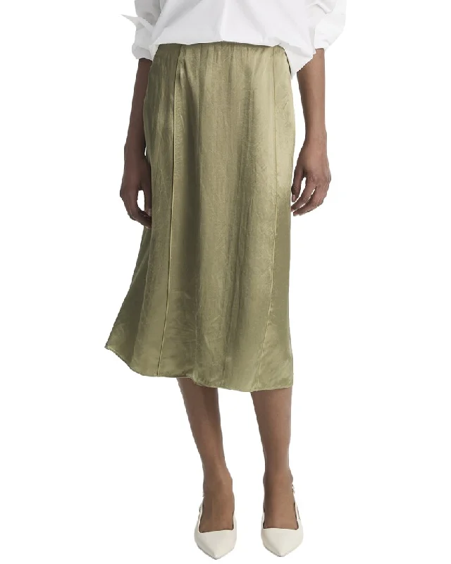 Vince Straight Skirt linen skirt breathable