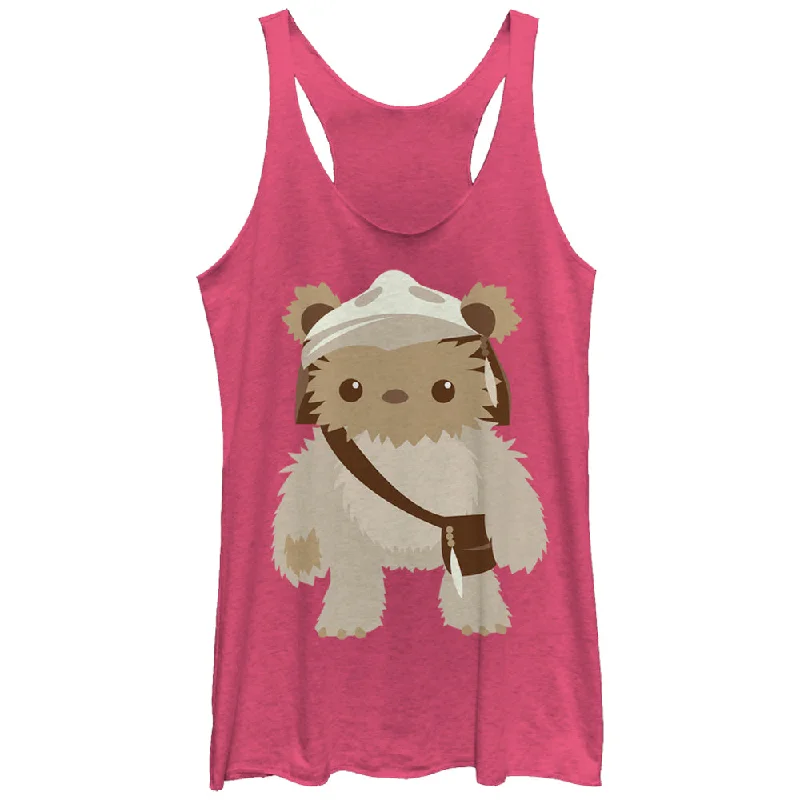 Women's Star Wars Cute Cartoon Ewok Racerback Tank Top cutout tank top
