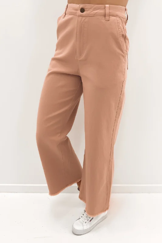 Noah Wide Leg Pant Clay Chic Slim Fit Pants