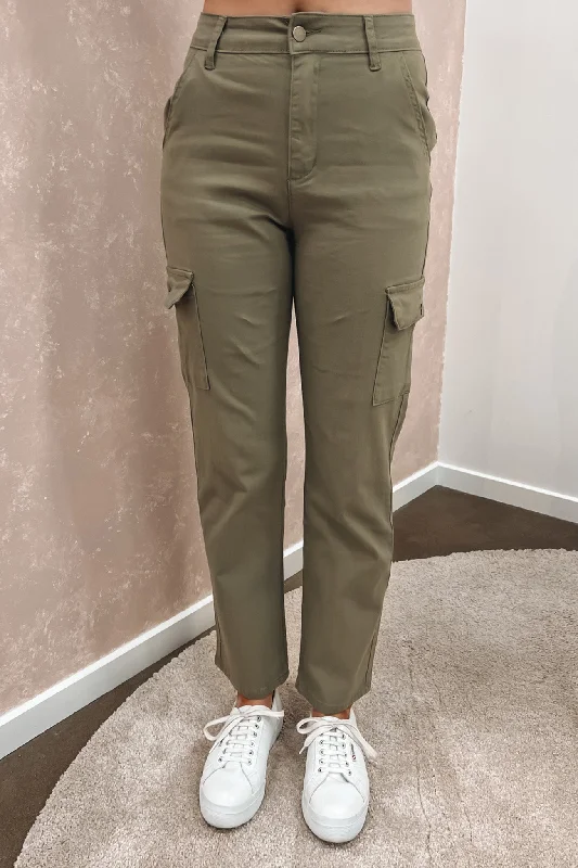 Mylie Cargo Pant Khaki Casual Sweatpants Style