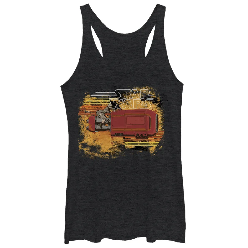 Women's Star Wars The Force Awakens Rey Speederstorm Racerback Tank Top gym tank top Women's Star Wars The Force Awakens Rey Speederstorm Racerback Tank Top gym tank top