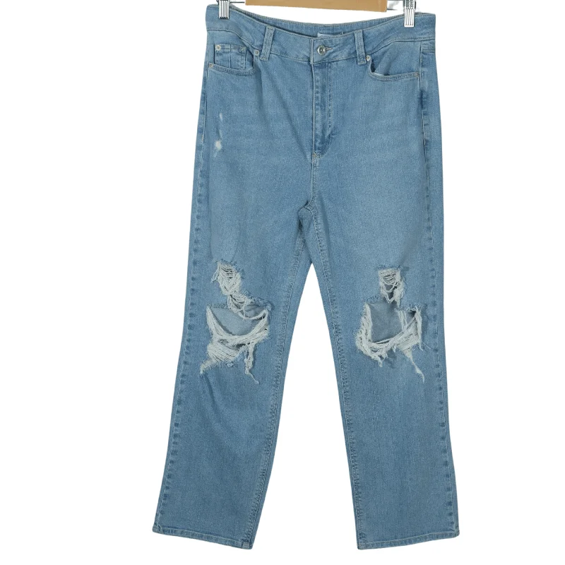 OXXO - Silva straight ultra high denim pants Elegant Trouser Pants