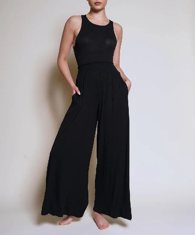 Maxi Palazzo Pants Relaxed Fit Trousers