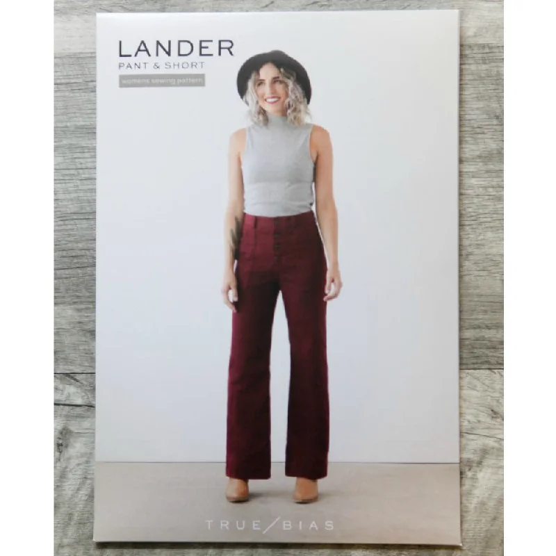 True Bias Lander Pants and Shorts Pattern (printed paper) Casual Drawstring Pants