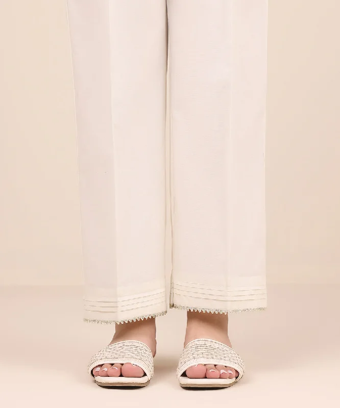 Solid Cambric Straight Pants Comfortable Maternity Pants