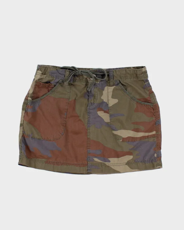 Y2k 00s Camo Mini Skirt - XS denim skirt casual