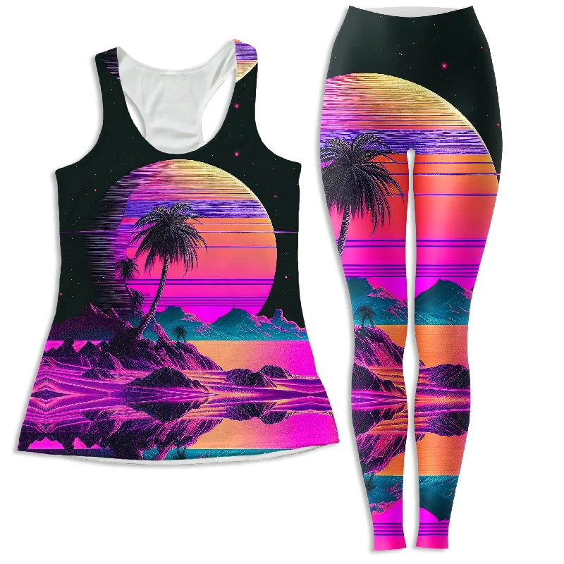 Vapor Solar System Women's Tank and Leggings Combo turquoise tank top