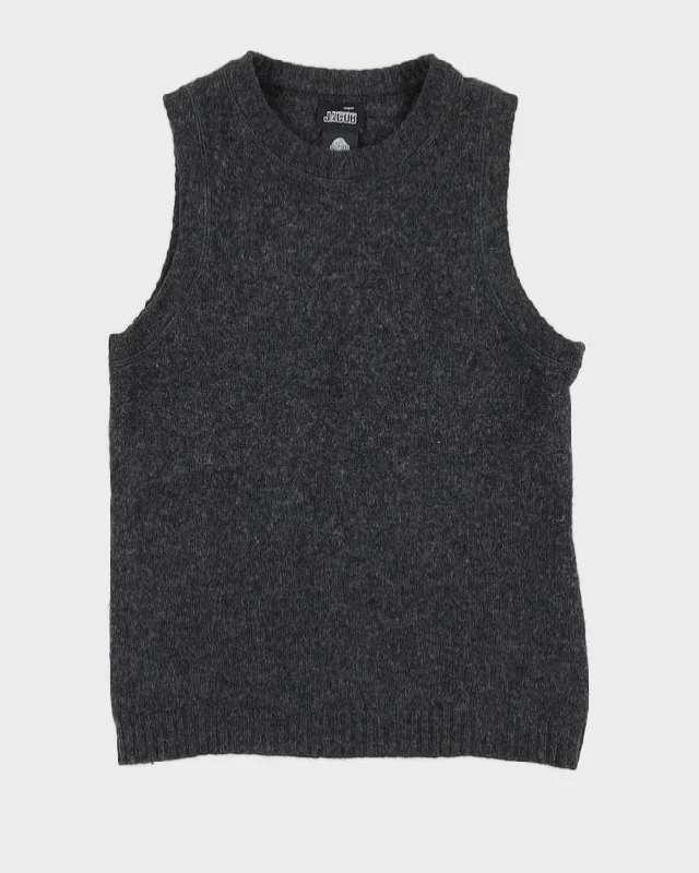 00s Jacob Dark Grey Wool Knit Tank Top - S cozy tank top