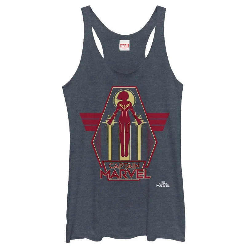 Women's Marvel Captain Marvel Retro Take Flight Racerback Tank Top glitter tank top