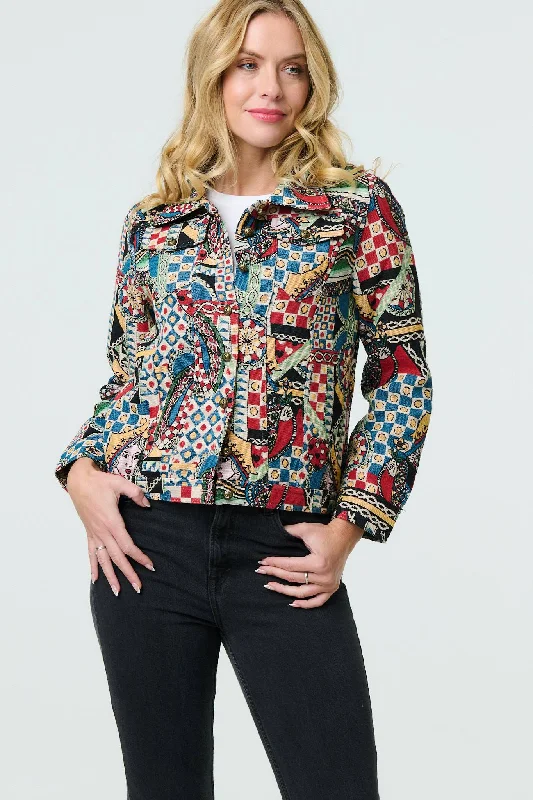 Abstract Print Cropped Collared Jacket Herringbone Jacket Houndstooth Jacket Plaid Jacket Abstract Print Cropped Collared Jacket Herringbone Jacket Houndstooth Jacket Plaid Jacket